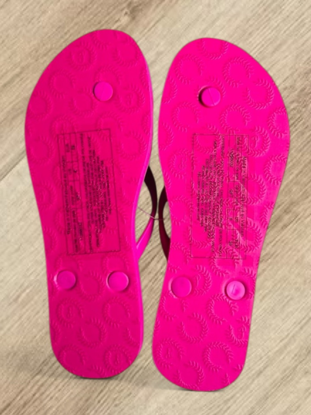 🩴 PINK Victoria's Secret 86 Logo Flip Flops Size 8 NWT - Picture 6 of 8